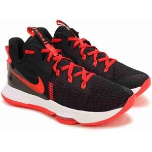 Nike LeBron James Witness V 5 Men's  BRED Black Red White Shoes CQ9380-005 Sz 10